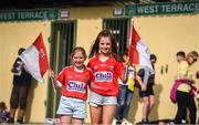 24 August 2019; Cork supporters Eimear, left, age 12 and her sister Orla Madden, age 14, from Ballinterry, Co Cork prior to the Bord Gáis Energy GAA Hurling All-Ireland U20 Championship Final match between Cork and Tipperary at LIT Gaelic Grounds in Limerick. Photo by David Fitzgerald/Sportsfile