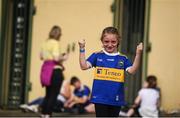24 August 2019; Tipperary supporter Saoirse Monaghan, age 8, from Roscrey, Co Tipperary prior to the Bord Gáis Energy GAA Hurling All-Ireland U20 Championship Final match between Cork and Tipperary at LIT Gaelic Grounds in Limerick. Photo by David Fitzgerald/Sportsfile