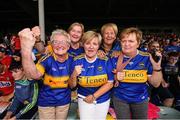24 August 2019; Tipperary supporters, from left, Tess Moloney, Margaret Skehan, Valerie Guerin, Bernie O'Dowd and Annette Doyle prior to the Bord Gáis Energy GAA Hurling All-Ireland U20 Championship Final match between Cork and Tipperary at LIT Gaelic Grounds in Limerick. Photo by David Fitzgerald/Sportsfile