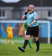 23 August 2019; Referee Robert Rogers during the Extra.ie FAI Cup Second Round match between Galway United and Cork City at Eamonn Deacy Park in Galway. Photo by Eóin Noonan/Sportsfile