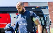 24 August 2019; Scott Fardy of Leinster arrives before a pre-season friendly match against Canada at Tim Hortons Field in Hamilton, Canada. Photo by Kevin Sousa/Sportsfile