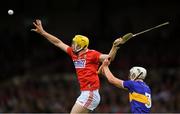 24 August 2019; Seán Twomey of Cork in action against Eoghan Connolly of Tipperary during the Bord Gáis Energy GAA Hurling All-Ireland U20 Championship Final match between Cork and Tipperary at LIT Gaelic Grounds in Limerick. Photo by Piaras Ó Mídheach/Sportsfile