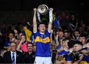 24 August 2019; Tipperary captain Craig Morgan lifts the James Nowlan Cup following the Bord Gáis Energy GAA Hurling All-Ireland U20 Championship Final match between Cork and Tipperary at LIT Gaelic Grounds in Limerick. Photo by Piaras Ó Mídheach/Sportsfile