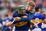 24 August 2019; Cathal Bourke of Tipperary, left, and team-mate Ray McCormick celebrate following the Bord Gáis Energy GAA Hurling All-Ireland U20 Championship Final match between Cork and Tipperary at LIT Gaelic Grounds in Limerick. Photo by David Fitzgerald/Sportsfile