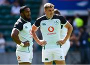 24 August 2019; Bundee Aki, left, and Garry Ringrose of Ireland ahead of the Quilter International match between England and Ireland at Twickenham Stadium in London, England. Photo by Ramsey Cardy/Sportsfile