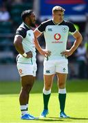 24 August 2019; Bundee Aki, left, and Garry Ringrose of Ireland ahead of the Quilter International match between England and Ireland at Twickenham Stadium in London, England. Photo by Ramsey Cardy/Sportsfile
