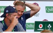 24 August 2019; Ireland head coach Joe Schmidt, right, and forwards coach Simon Easterby during the Quilter International match between England and Ireland at Twickenham Stadium in London, England. Photo by Brendan Moran/Sportsfile