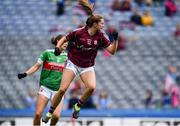 25 August 2019; Mairéad Seoighe of Galway celebrates after scoring her side's first goal during the TG4 All-Ireland Ladies Senior Football Championship Semi-Final match between Galway and Mayo at Croke Park in Dublin. Photo by Sam Barnes/Sportsfile