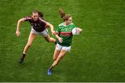 25 August 2019; Ciara Whyte of Mayo in action against Áine McDonagh of Galway during the TG4 All-Ireland Ladies Senior Football Championship Semi-Final match between Galway and Mayo at Croke Park in Dublin. Photo by Eóin Noonan/Sportsfile