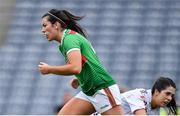 25 August 2019; Rachel Kearns of Mayo celebrates after scoring her side's first goal during the TG4 All-Ireland Ladies Senior Football Championship Semi-Final match between Galway and Mayo at Croke Park in Dublin. Photo by Brendan Moran/Sportsfile