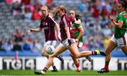 25 August 2019; Mairéad Seoighe of Galway shoots to score her side's second goal during the TG4 All-Ireland Ladies Senior Football Championship Semi-Final match between Galway and Mayo at Croke Park in Dublin. Photo by Sam Barnes/Sportsfile