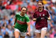 25 August 2019; Niamh Kelly of Mayo celebrates after scoring her side's second goal during the TG4 All-Ireland Ladies Senior Football Championship Semi-Final match between Galway and Mayo at Croke Park in Dublin. Photo by Sam Barnes/Sportsfile