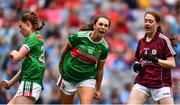 25 August 2019; Niamh Kelly of Mayo celebrates after scoring her side's second goal during the TG4 All-Ireland Ladies Senior Football Championship Semi-Final match between Galway and Mayo at Croke Park in Dublin. Photo by Sam Barnes/Sportsfile
