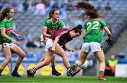 25 August 2019; Róisín Leonard of Galway scores a goal for her side which was subsequently disallowed during the TG4 All-Ireland Ladies Senior Football Championship Semi-Final match between Galway and Mayo at Croke Park in Dublin. Photo by Brendan Moran/Sportsfile