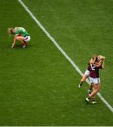 25 August 2019; Mairéad Seoighe celebrates with Megan Glynn of Galway following the TG4 All-Ireland Ladies Senior Football Championship Semi-Final match between Galway and Mayo at Croke Park in Dublin. Photo by Eóin Noonan/Sportsfile