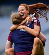 25 August 2019; Olivia Divilly of Galway celebrates at the final whistle of the TG4 All-Ireland Ladies Senior Football Championship Semi-Final match between Galway and Mayo at Croke Park in Dublin. Photo by Brendan Moran/Sportsfile