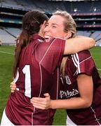 25 August 2019; Megan Glynn of Galway, right, celebrates with Fabienne Cooney following the TG4 All-Ireland Ladies Senior Football Championship Semi-Final match between Galway and Mayo at Croke Park in Dublin. Photo by Sam Barnes/Sportsfile