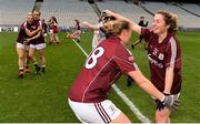 25 August 2019; Shauna Molloy of Galway, right, celebrates with Mairéad Coyne following the TG4 All-Ireland Ladies Senior Football Championship Semi-Final match between Galway and Mayo at Croke Park in Dublin. Photo by Sam Barnes/Sportsfile