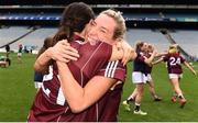 25 August 2019; Megan Glynn of Galway, right celebrates with Fabienne Cooney following the TG4 All-Ireland Ladies Senior Football Championship Semi-Final match between Galway and Mayo at Croke Park in Dublin. Photo by Sam Barnes/Sportsfile