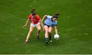 25 August 2019; Niamh McEvoy of Dublin in action against Hannah Looney of Cork during the TG4 All-Ireland Ladies Senior Football Championship Semi-Final match between Dublin and Cork at Croke Park in Dublin. Photo by Eóin Noonan/Sportsfile