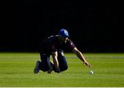 25 August 2019; Obus Pienaar of CIYMS drops a catch during the All-Ireland T20 Cricket Final match between CIYMS and Malahide at Stormont in Belfast. Photo by Seb Daly/Sportsfile