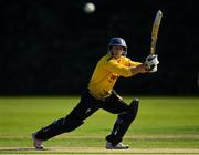 25 August 2019; Matthew Ford of Malahide plays a shot during the All-Ireland T20 Cricket Final match between CIYMS and Malahide at Stormont in Belfast. Photo by Seb Daly/Sportsfile