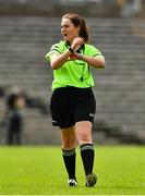 24 August 2019; Referee Siobhán Coyle during the TG4 All-Ireland Ladies Football Junior Championship Semi-Final match between Louth and Antrim at St Tiernach's Park in Clones, Monaghan. Photo by Ray McManus/Sportsfile