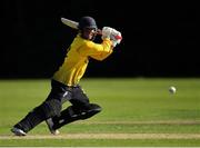 25 August 2019; Damien Mortimer of Malahide plays a shot during the All-Ireland T20 Cricket Final match between CIYMS and Malahide at Stormont in Belfast. Photo by Seb Daly/Sportsfile