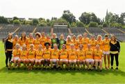 24 August 2019; The Antrim squad before the TG4 All-Ireland Ladies Football Junior Championship Semi-Final match between Louth and Antrim at St Tiernach's Park in Clones, Monaghan. Photo by Ray McManus/Sportsfile
