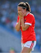 25 August 2019; A dejected Hannah Looney of Cork after the TG4 All-Ireland Ladies Senior Football Championship Semi-Final match between Dublin and Cork at Croke Park in Dublin. Photo by Brendan Moran/Sportsfile