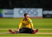 25 August 2019; Matthew Ford of Malahide reacts during the All-Ireland T20 Cricket Final match between CIYMS and Malahide at Stormont in Belfast. Photo by Seb Daly/Sportsfile