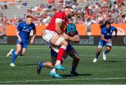 24 August 2019; Will Connors of Leinster makes a tackle during the pre-season friendly match between Canada and Leinster at Tim Hortons Field in Hamilton, Canada. Photo by Kevin Sousa/Sportsfile