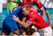 24 August 2019; Peter Nelson of Canada in action against Max Deegan of Leinster during the pre-season friendly match between Canada and Leinster at Tim Hortons Field in Hamilton, Canada. Photo by Kevin Sousa/Sportsfile