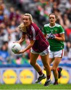 25 August 2019; Megan Glynn of Galway in action against Ciara McManamon of Mayo during the TG4 All-Ireland Ladies Senior Football Championship Semi-Final match between Galway and Mayo at Croke Park in Dublin. Photo by Sam Barnes/Sportsfile