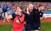 25 August 2019; Galway backroom staff celebrate following the TG4 All-Ireland Ladies Senior Football Championship Semi-Final match between Galway and Mayo at Croke Park in Dublin. Photo by Sam Barnes/Sportsfile