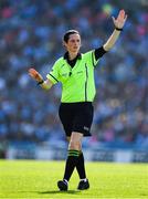 25 August 2019; Referee Maggie Farrelly during the TG4 All-Ireland Ladies Senior Football Championship Semi-Final match between Dublin and Cork at Croke Park in Dublin. Photo by Brendan Moran/Sportsfile