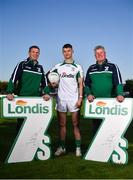26 August 2019; In attendance, from left, are former Kerry footballer Tomas Ó Sé, Tyrone footballer Richie Donnelly and former Dublin footballer Charlie Redmond during the launch of the Londis Senior All-Ireland Football 7s at Kilmacud Crokes GAA Club in Stillorgan, Co Dublin. Photo by David Fitzgerald/Sportsfile