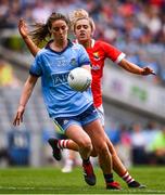 25 August 2019; Oonagh Whyte of Dublin in action against Maire O'Callaghan of Cork during the TG4 All-Ireland Ladies Senior Football Championship Semi-Final match between Dublin and Cork at Croke Park in Dublin. Photo by Sam Barnes/Sportsfile