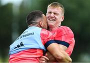 26 August 2019; Rory Scannell and Alby Mathewson during Munster Rugby squad training at the University of Limerick in Limerick. Photo by Matt Browne/Sportsfile