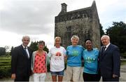 27 August 2019; In attendance, from left, regular participants in the Remembrance Run Dermot Furey and Aifric Morrissey, Irish long distance runner Catherina McKiernan, representatives from Sanctuary Runners, Anna Pringle and Sakheni Nkomo and Founder of the Remembrance Run Frank Greally at the Remembrance Run Launch 2019 at Phoenix Park in Dublin. Photo by Harry Murphy/Sportsfile