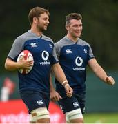27 August 2019; Iain Henderson, left, and Peter O’Mahony during Ireland Rugby squad training at Carton House in Maynooth, Kildare. Photo by Ramsey Cardy/Sportsfile