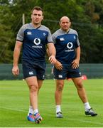 27 August 2019; Niall Scannell, left, and Rory Best during Ireland Rugby squad training at Carton House in Maynooth, Kildare. Photo by Ramsey Cardy/Sportsfile