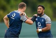 27 August 2019; Bundee Aki, right, and Rhys Ruddock during Ireland Rugby squad training at Carton House in Maynooth, Kildare. Photo by Ramsey Cardy/Sportsfile