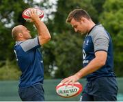 27 August 2019; Rory Best, left, and Niall Scannell during Ireland Rugby squad training at Carton House in Maynooth, Kildare. Photo by Ramsey Cardy/Sportsfile