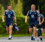 27 August 2019; Niall Scannell, left, and John Ryan during Ireland Rugby squad training at Carton House in Maynooth, Kildare. Photo by Ramsey Cardy/Sportsfile