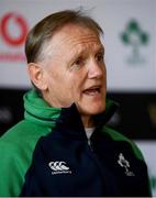 27 August 2019; Head coach Joe Schmidt during an Ireland Rugby press conference at Carton House in Maynooth, Kildare. Photo by Ramsey Cardy/Sportsfile