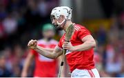24 August 2019; Tommy O’Connell of Cork celebrates scoring his side's first goal during the Bord Gáis Energy GAA Hurling All-Ireland U20 Championship Final match between Cork and Tipperary at LIT Gaelic Grounds in Limerick. Photo by Piaras Ó Mídheach/Sportsfile