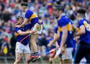 24 August 2019; Tipperary players Jerome Cahill, left, and Johnny Ryan celebrate after the Bord Gáis Energy GAA Hurling All-Ireland U20 Championship Final match between Cork and Tipperary at LIT Gaelic Grounds in Limerick. Photo by Piaras Ó Mídheach/Sportsfile
