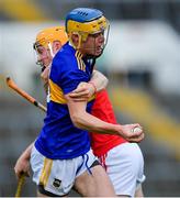24 August 2019; Conor Bowe of Tipperary in action against James Keating of Cork during the Bord Gáis Energy GAA Hurling All-Ireland U20 Championship Final match between Cork and Tipperary at LIT Gaelic Grounds in Limerick. Photo by Piaras Ó Mídheach/Sportsfile