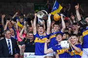 24 August 2019; Tipperary captain Craig Morgan lifts The James Nowlan Cup after the Bord Gáis Energy GAA Hurling All-Ireland U20 Championship Final match between Cork and Tipperary at LIT Gaelic Grounds in Limerick. Photo by Piaras Ó Mídheach/Sportsfile